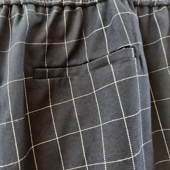 Lane Bryant Women Size 24 NWT Navy Windowpane Nautical Perfect Drape Ankle Pants - Picture 6 of 12